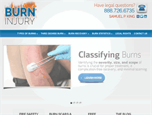 Tablet Screenshot of burninjuryguide.com